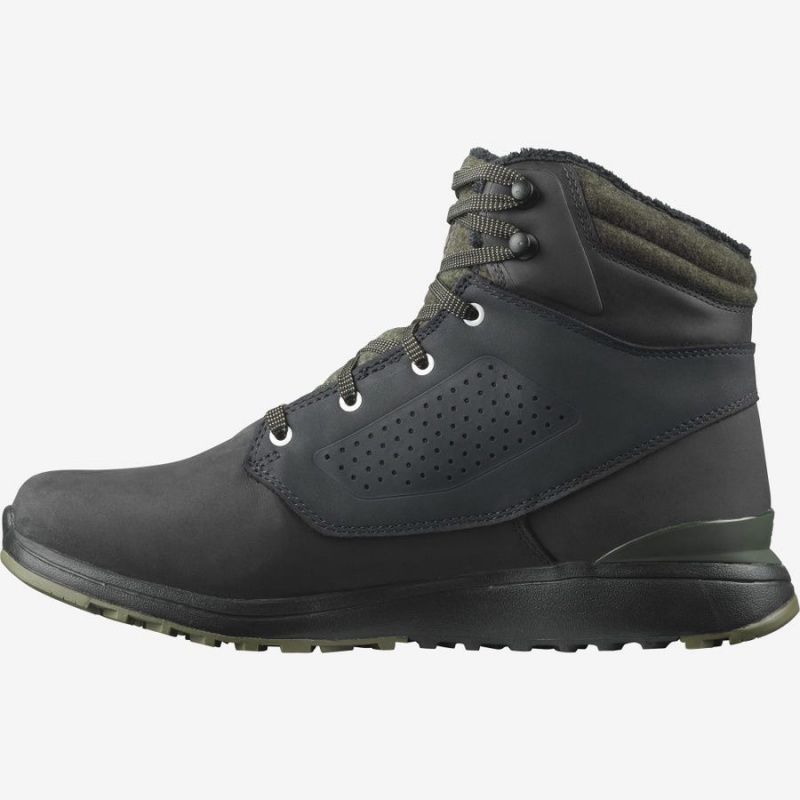 Botas de Invierno Salomon UTILITY WINTER CLIMASALOMON™ WATERPROOF Hombre Negras Verde | EC2242JPQ