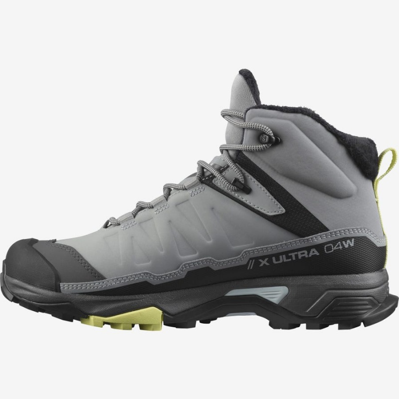 Botas de Invierno Salomon X ULTRA 4 MID WINTER THINSULATE™ CLIMASALOMON™ WATERPROOF Mujer Gris | EC3015BEX