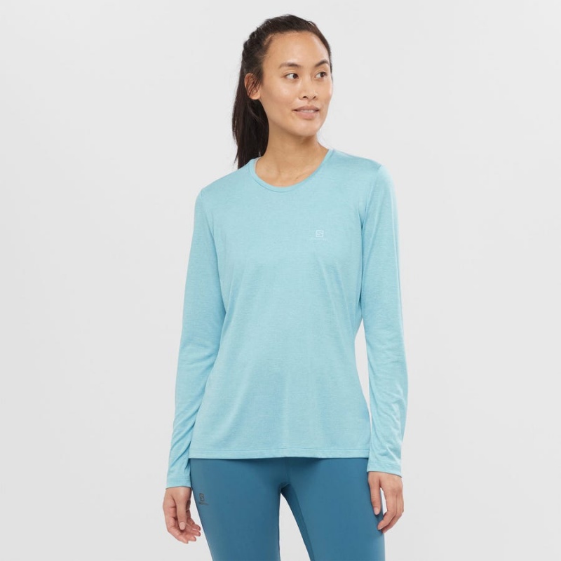 Camiseta Salomon AGILE Mujer Azules | EC3064XYU