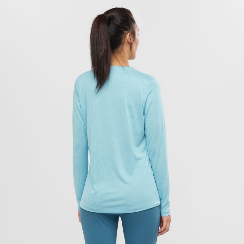 Camiseta Salomon AGILE Mujer Azules | EC3064XYU