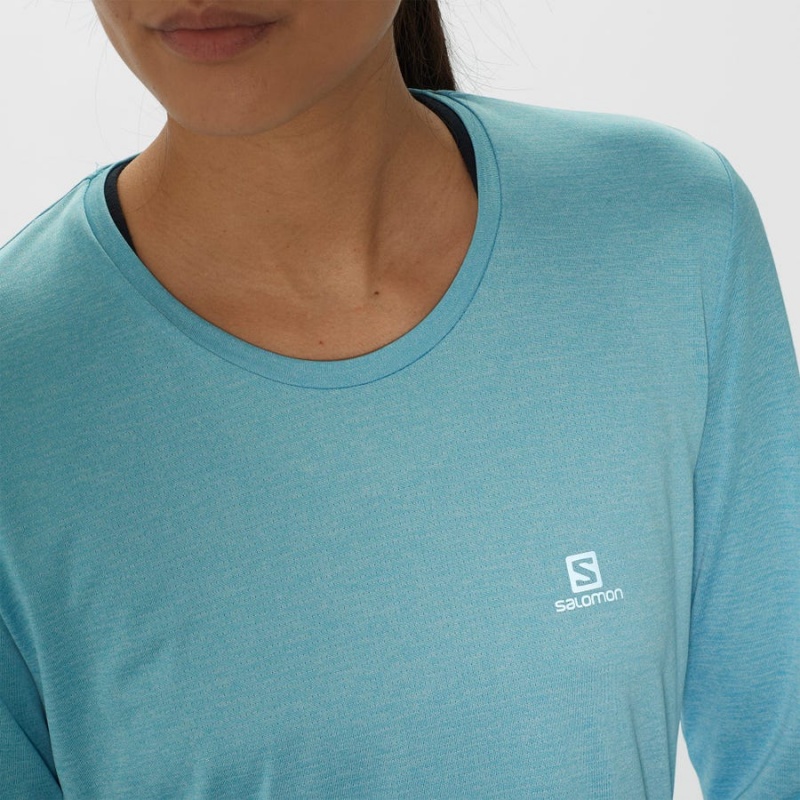 Camiseta Salomon AGILE Mujer Azules | EC3064XYU