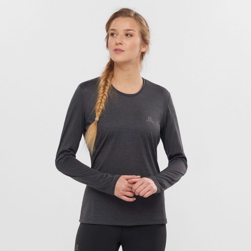 Camiseta Salomon AGILE Mujer Negras | EC3067BEX