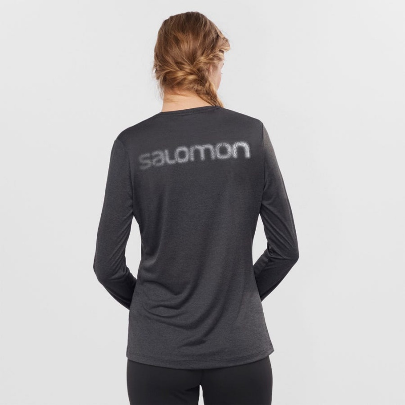 Camiseta Salomon AGILE Mujer Negras | EC3067BEX