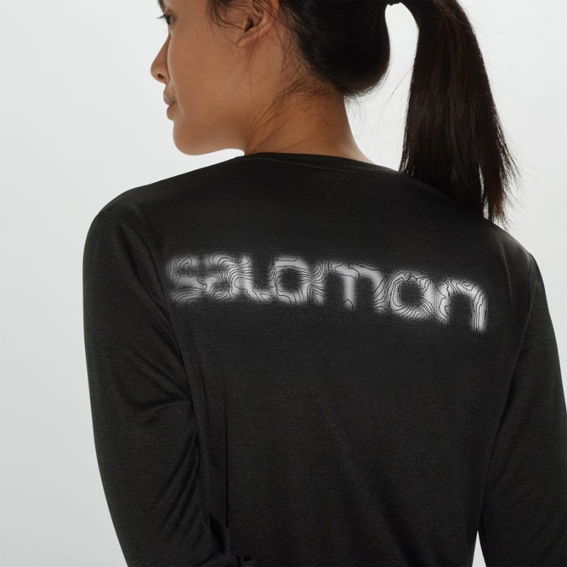 Camiseta Salomon AGILE Mujer Negras | EC3067BEX