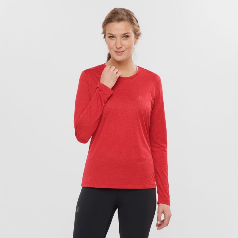 Camiseta Salomon AGILE Mujer Rojas | EC3063ZUT