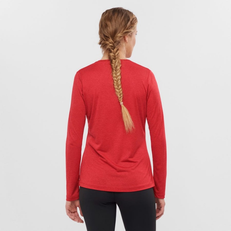 Camiseta Salomon AGILE Mujer Rojas | EC3063ZUT