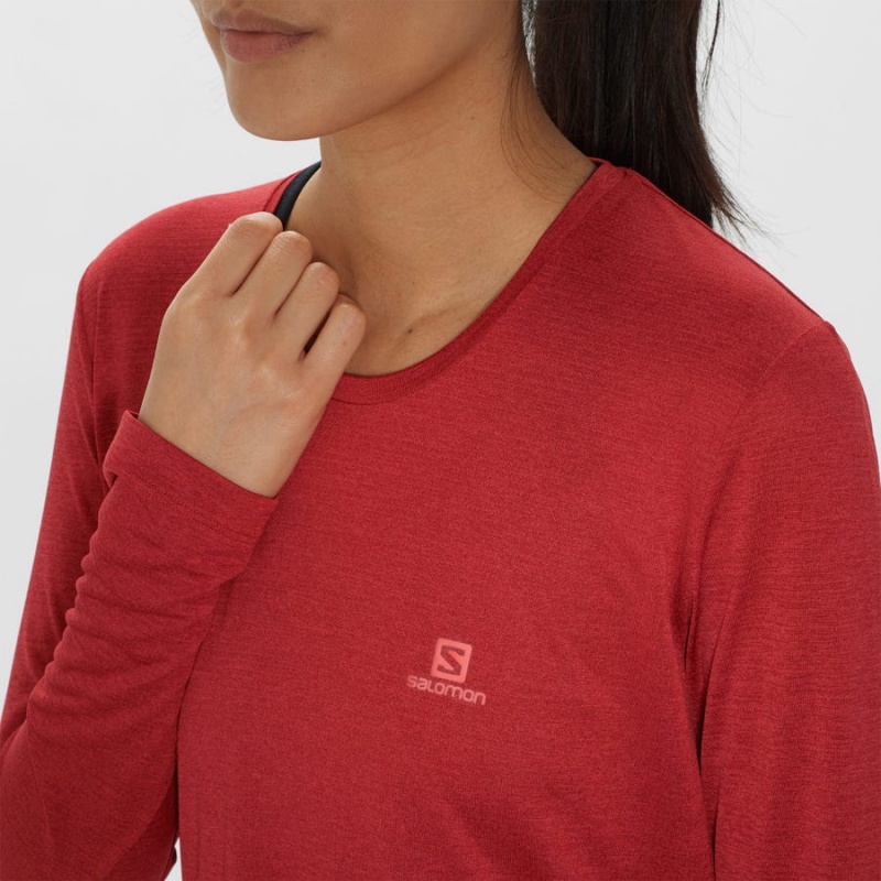 Camiseta Salomon AGILE Mujer Rojas | EC3063ZUT