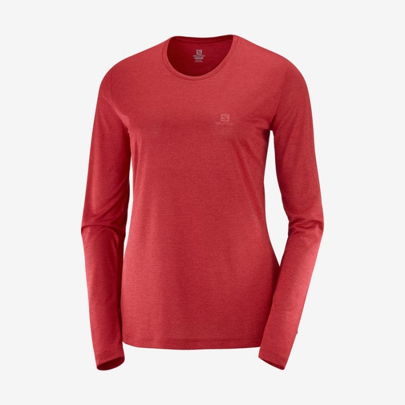 Camiseta Salomon AGILE Mujer Rojas | EC3063ZUT