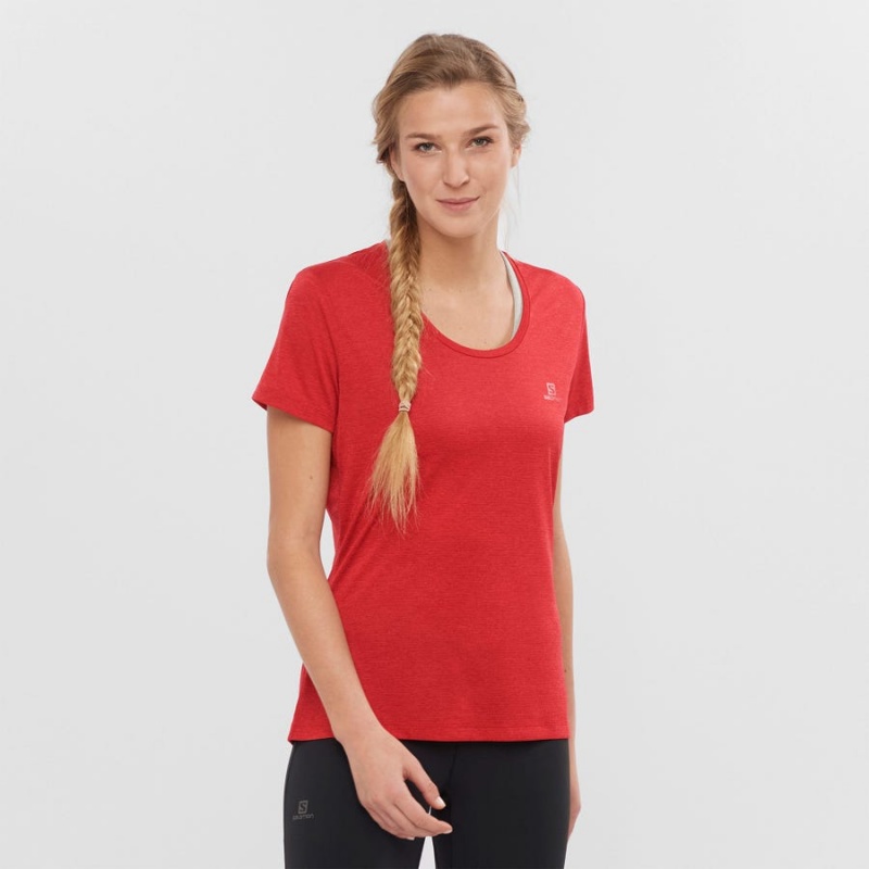 Camiseta Salomon AGILE Mujer Rojas | EC3069MQZ