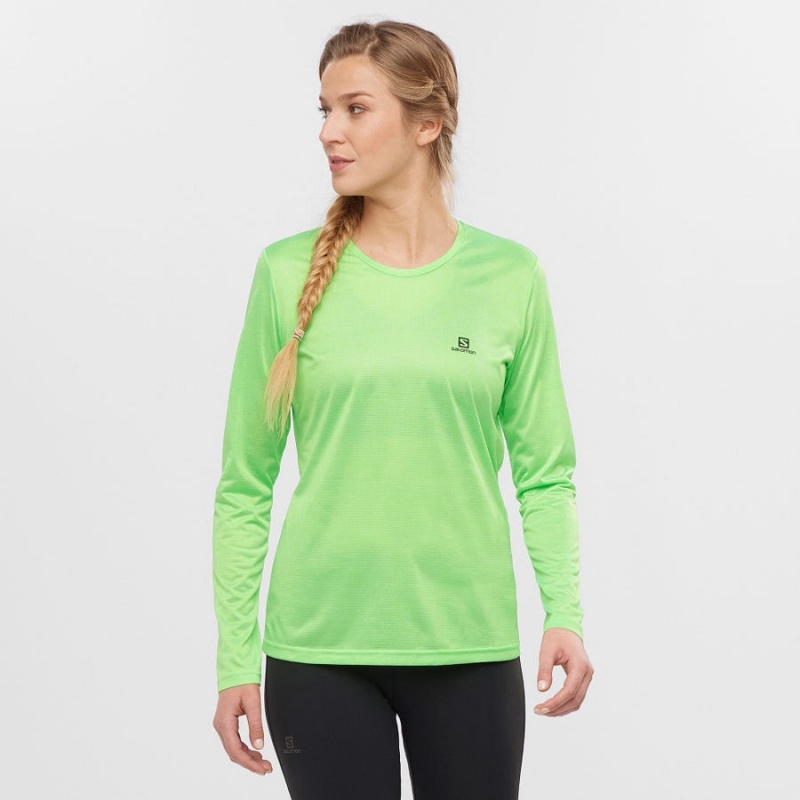 Camiseta Salomon AGILE Mujer Verde | EC3066VRW