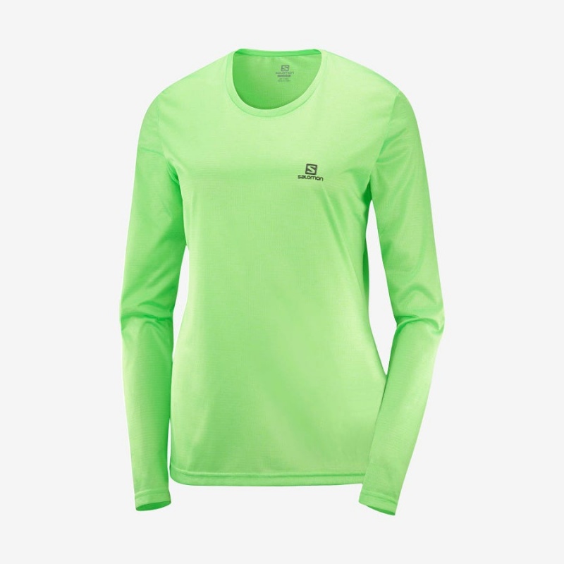 Camiseta Salomon AGILE Mujer Verde | EC3066VRW