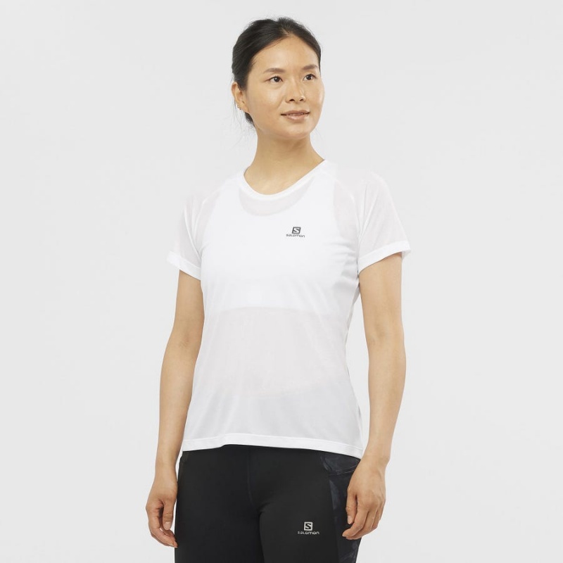 Camiseta Salomon CROSS REBEL Mujer Blancas | EC3052HAP