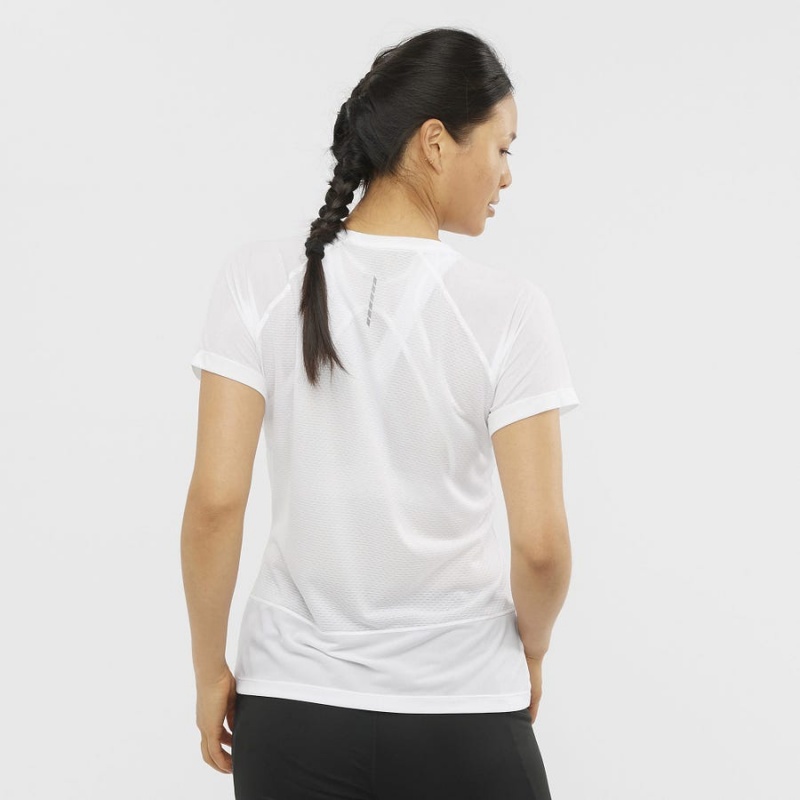 Camiseta Salomon CROSS REBEL Mujer Blancas | EC3052HAP