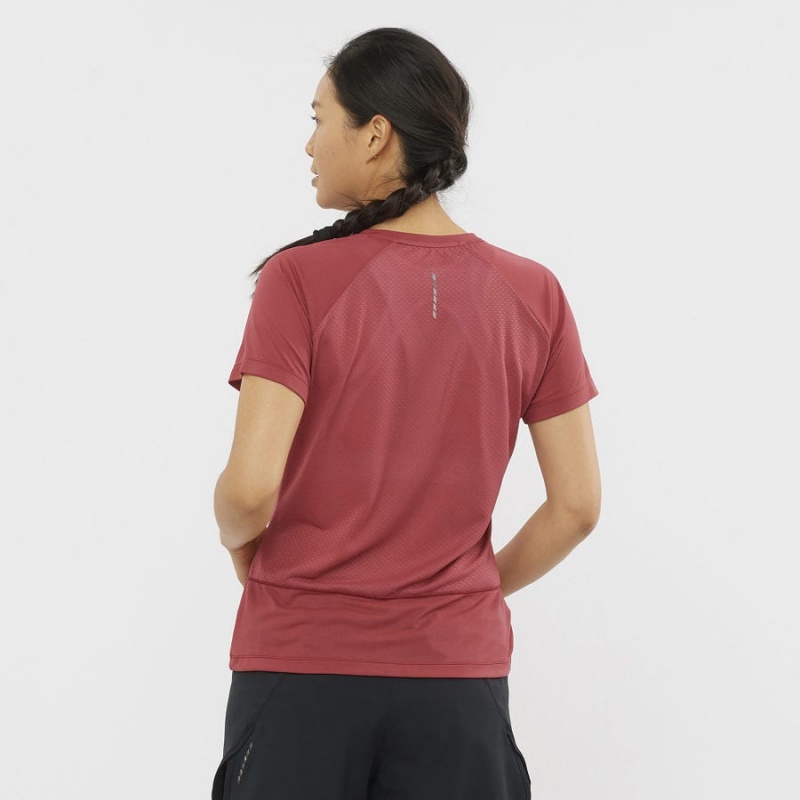 Camiseta Salomon CROSS REBEL Mujer Rojas | EC3051GSO