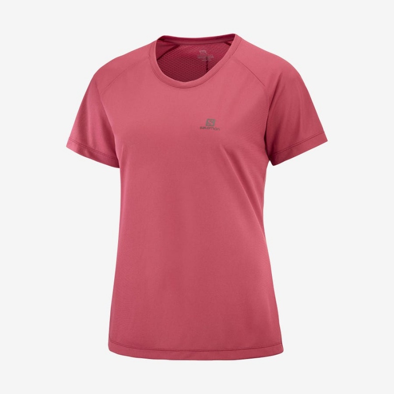 Camiseta Salomon CROSS REBEL Mujer Rojas | EC3051GSO