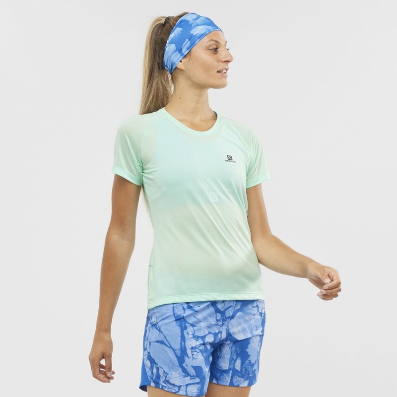 Camiseta Salomon CROSS REBEL Mujer Verde | EC3050FDN