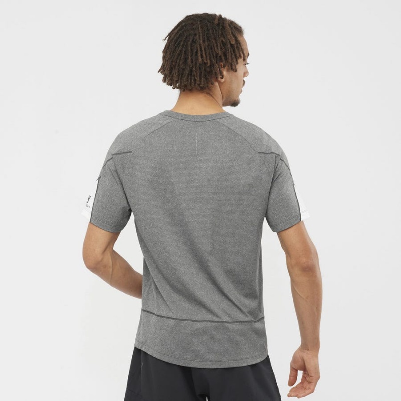 Camiseta Salomon CROSS RUN GRAPHIC Hombre Gris | EC2401ILH