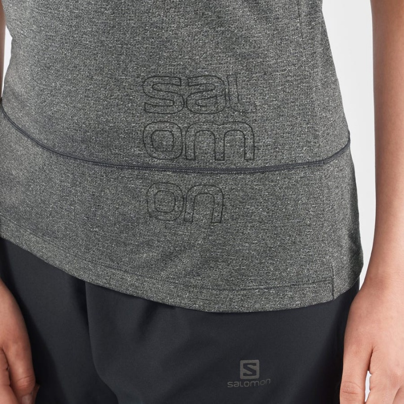 Camiseta Salomon CROSS RUN GRAPHIC Mujer Gris | EC3080AHK