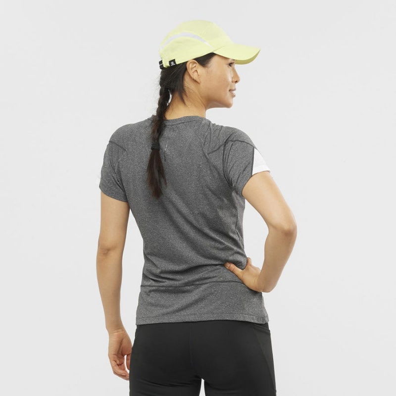 Camiseta Salomon CROSS RUN GRAPHIC Mujer Gris | EC3080AHK