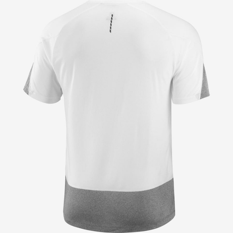 Camiseta Salomon CROSS RUN Hombre Blancas | EC2397RVD