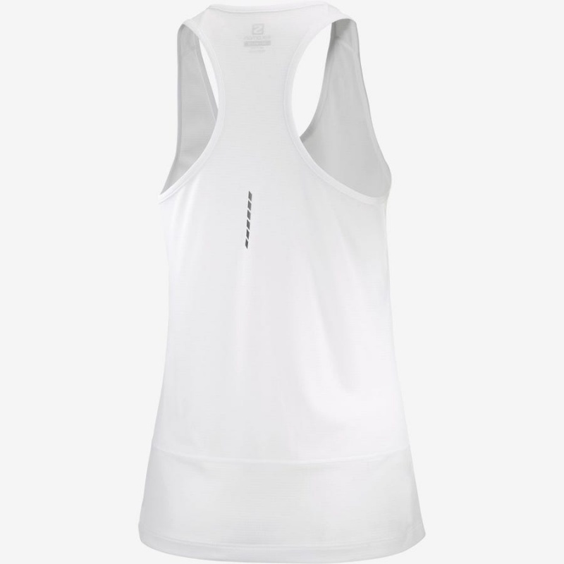 Camiseta Salomon CROSS RUN Mujer Blancas | EC3046WNB