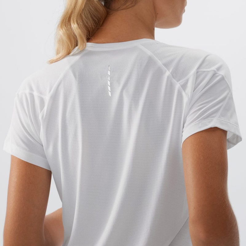 Camiseta Salomon CROSS RUN Mujer Blancas | EC3083DFM