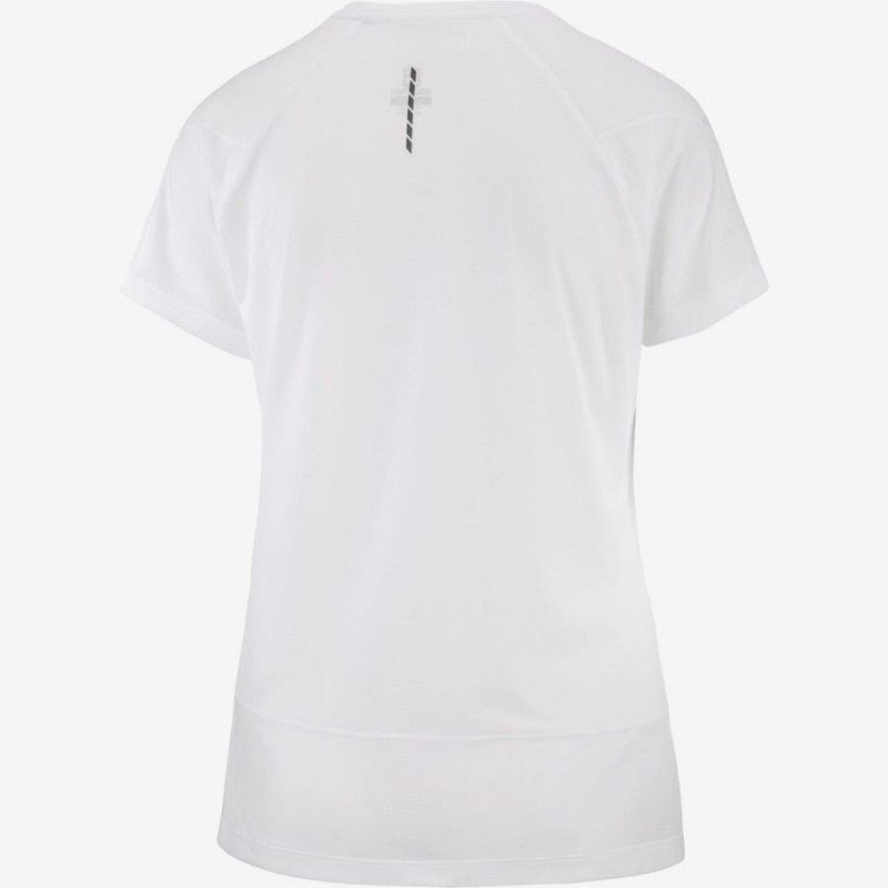 Camiseta Salomon CROSS RUN Mujer Blancas | EC3083DFM