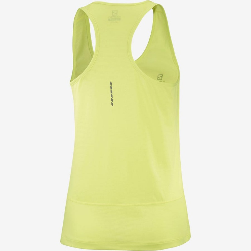 Camiseta Salomon CROSS RUN Mujer Verde | EC3045QMA