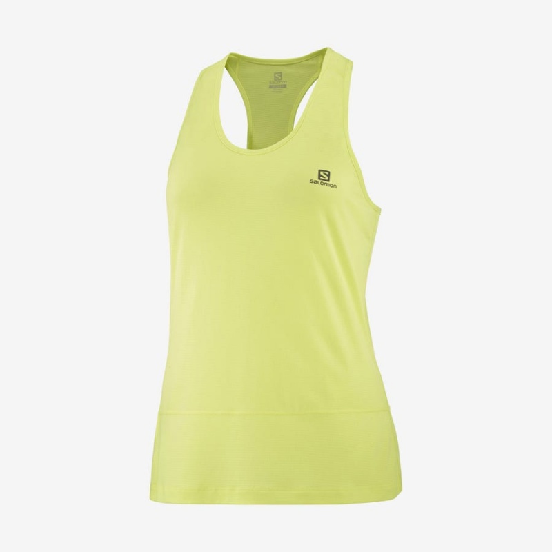 Camiseta Salomon CROSS RUN Mujer Verde | EC3045QMA