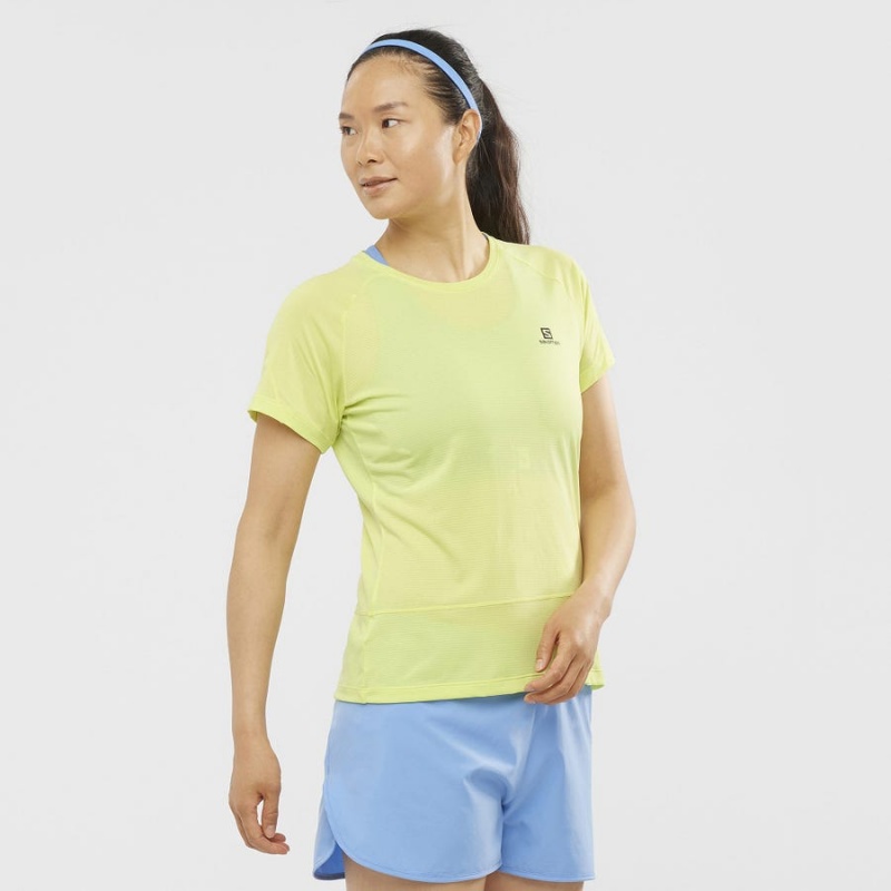 Camiseta Salomon CROSS RUN Mujer Ye | EC3085GSO