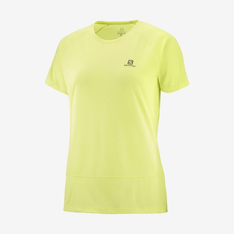 Camiseta Salomon CROSS RUN Mujer Ye | EC3085GSO