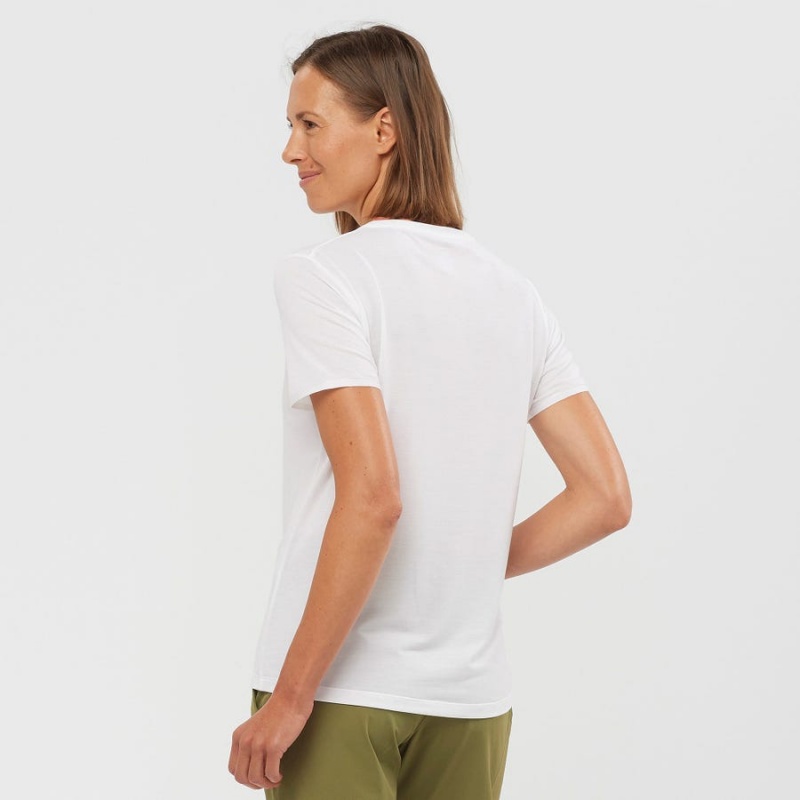 Camiseta Salomon ESSENTIAL TENCEL Mujer Blancas | EC3058GSO