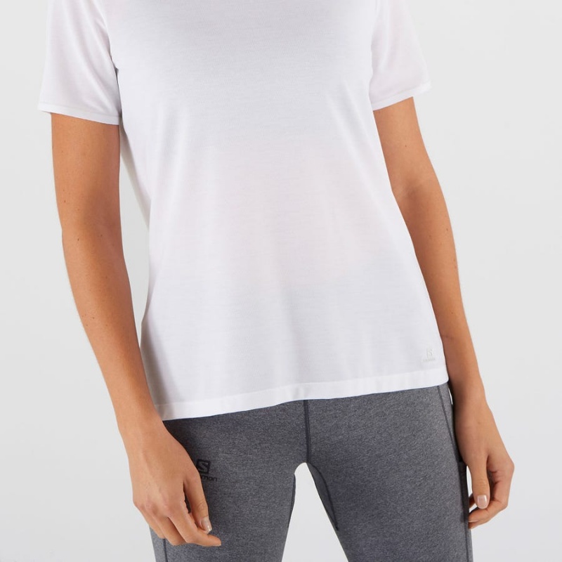 Camiseta Salomon ESSENTIAL TENCEL Mujer Blancas | EC3058GSO