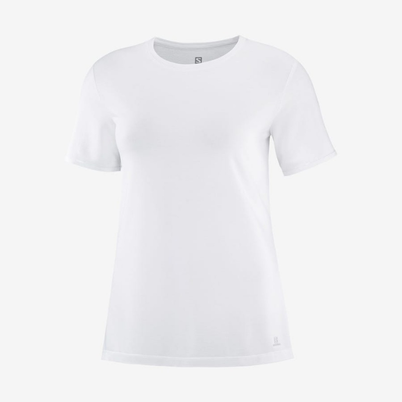 Camiseta Salomon ESSENTIAL TENCEL Mujer Blancas | EC3058GSO