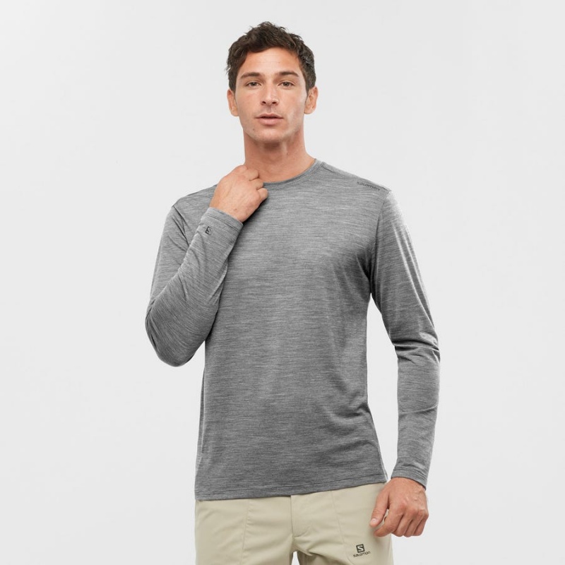 Camiseta Salomon OUTLIFE MERINO BLEND Hombre Gris | EC2382GSO