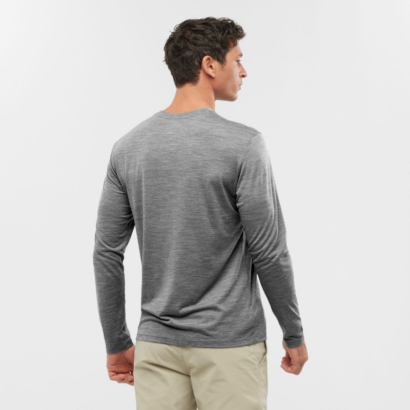 Camiseta Salomon OUTLIFE MERINO BLEND Hombre Gris | EC2382GSO