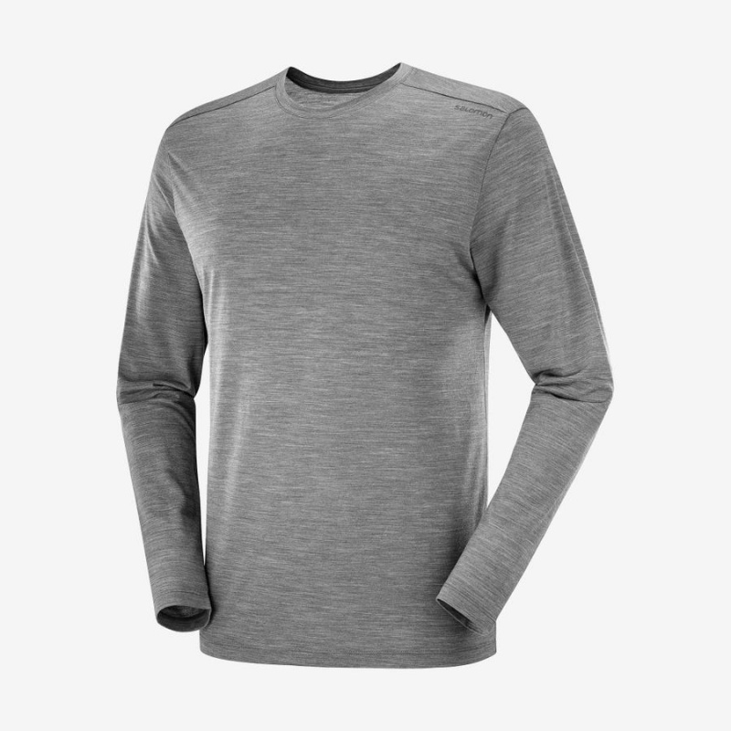 Camiseta Salomon OUTLIFE MERINO BLEND Hombre Gris | EC2382GSO