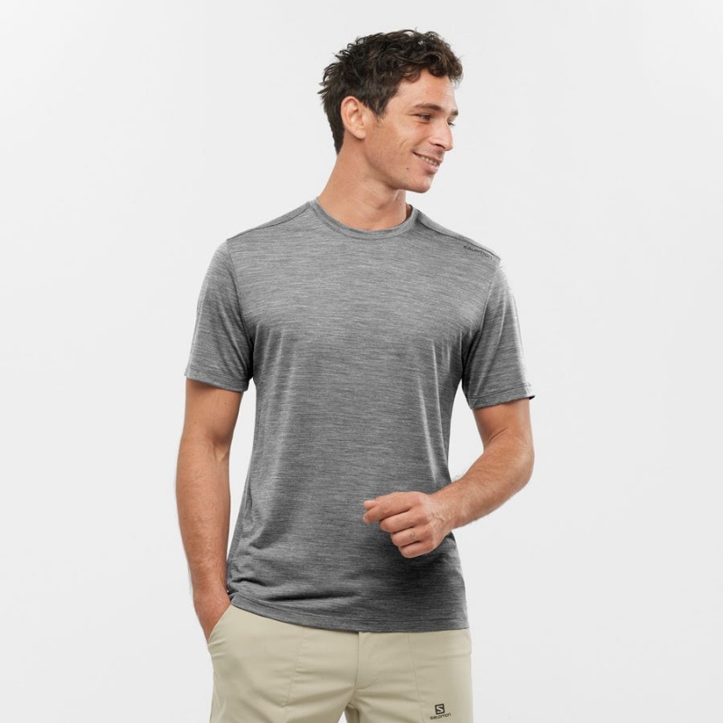 Camiseta Salomon OUTLIFE MERINO BLEND Hombre Gris | EC2403PJJ