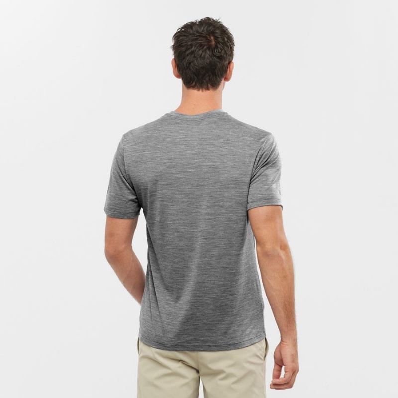 Camiseta Salomon OUTLIFE MERINO BLEND Hombre Gris | EC2403PJJ