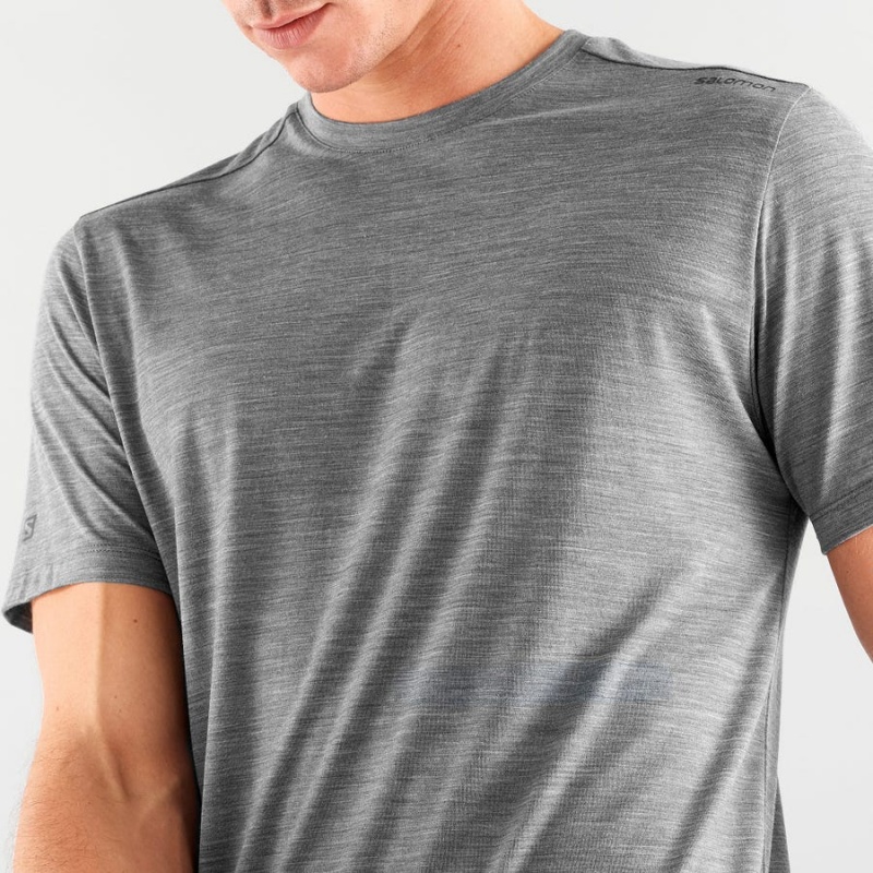 Camiseta Salomon OUTLIFE MERINO BLEND Hombre Gris | EC2403PJJ