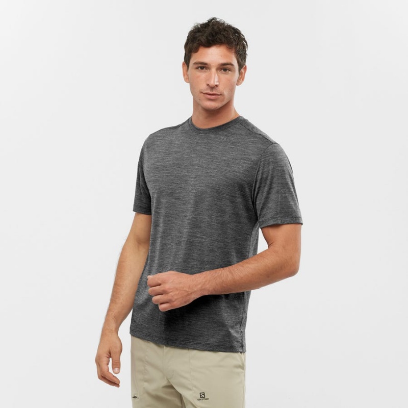 Camiseta Salomon OUTLIFE MERINO BLEND Hombre Negras | EC2404AHK