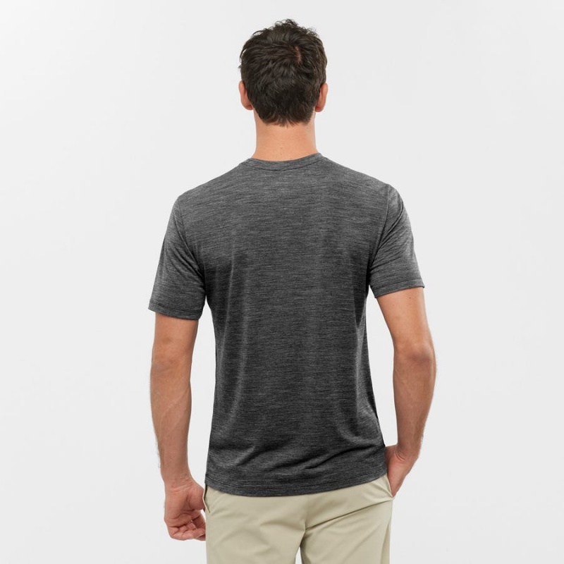 Camiseta Salomon OUTLIFE MERINO BLEND Hombre Negras | EC2404AHK