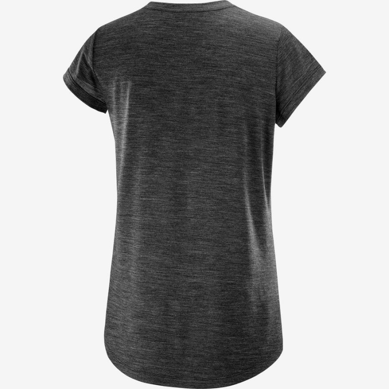 Camiseta Salomon OUTLIFE MERINO BLEND Mujer Negras | EC3086HAP