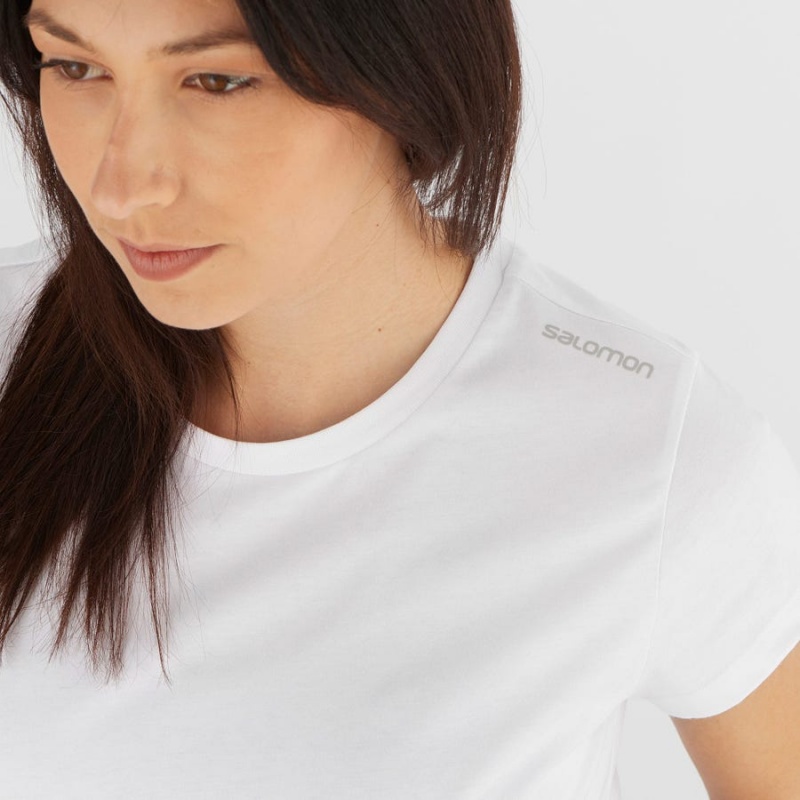 Camiseta Salomon OUTLIFE SCOOP HEM TEE W Mujer Blancas | EC3054AHK