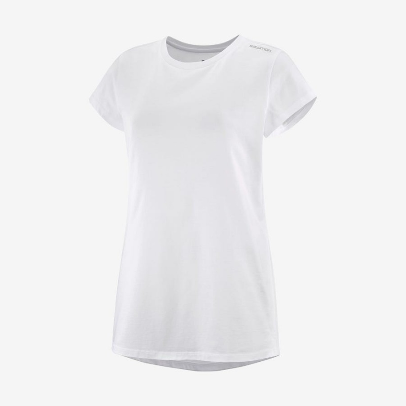 Camiseta Salomon OUTLIFE SCOOP HEM TEE W Mujer Blancas | EC3054AHK