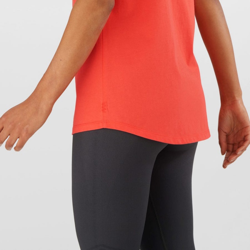 Camiseta Salomon OUTLIFE SCOOP HEM TEE W Mujer Naranjas | EC3055SGL