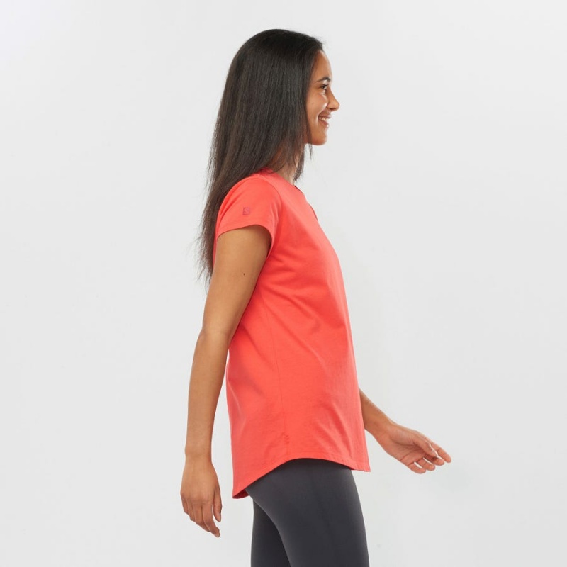 Camiseta Salomon OUTLIFE SCOOP HEM TEE W Mujer Naranjas | EC3055SGL