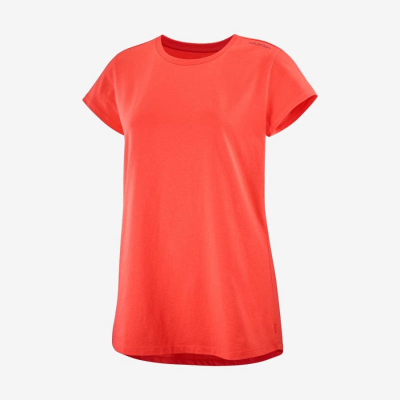 Camiseta Salomon OUTLIFE SCOOP HEM TEE W Mujer Naranjas | EC3055SGL