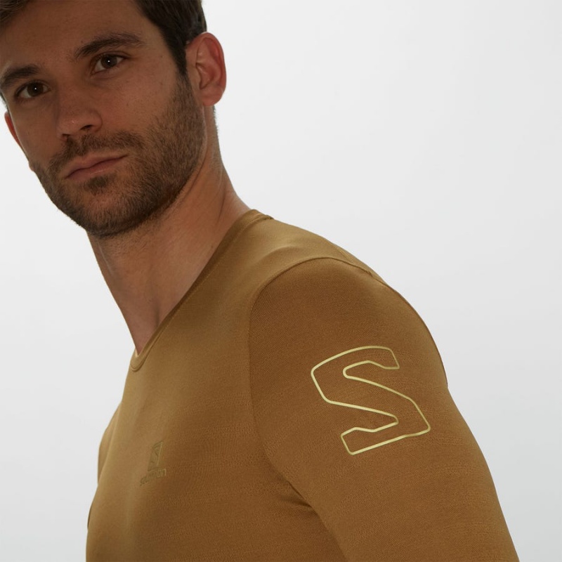 Camiseta Salomon OUTLINE Hombre Amarillo | EC2377PJJ