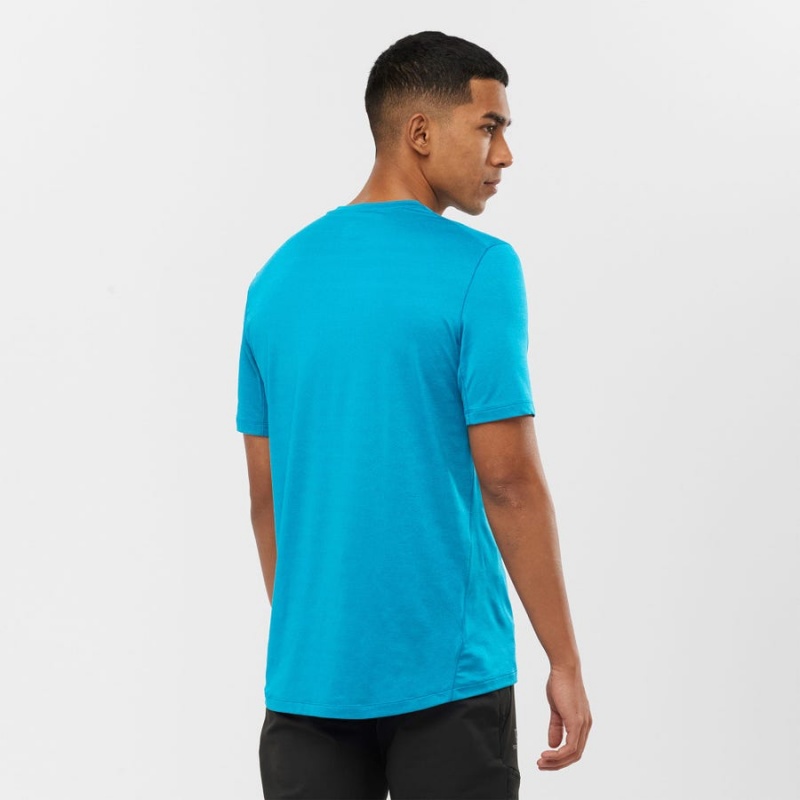 Camiseta Salomon OUTLINE Hombre Azules | EC2375ILH